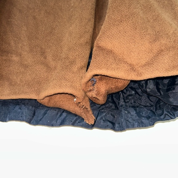 Ashley Scott 100% wool caramel brown long heavy warm double breasted trench coat - Picture 15 of 15